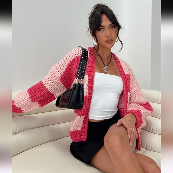 Princess Polly Sweaters - Princess Polly Lester‎ Knit Cardigan In Pink Size Small
